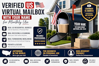 provide virtual office, company address, mailbox in 12hrs