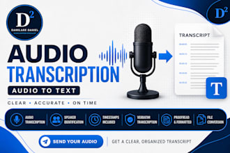 provide audio transcription and audio to text
