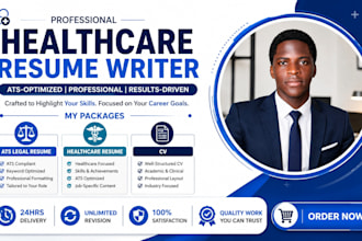 write an ats optimized healthcare resume for medical jobs