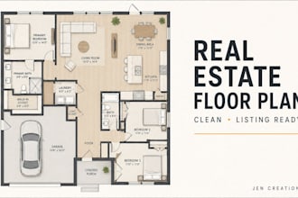 redraw real estate floor plans from PDF sketch or image