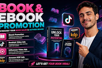 viral book rank booktok video book promotion book sales amazon kdp ads promotion