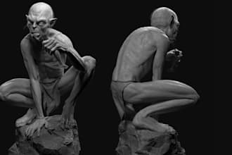 sculpt custom 3d fantasy creatures, monster character, digital sculpting, zbrush