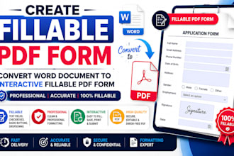 create fillable PDF form convert word document to interactive fillable PDF form