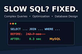 write and optimize complex sql queries for mysql databases