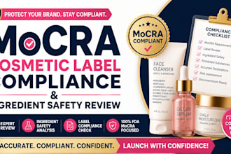 help with mocra cosmetic label compliance and ingredient safety review
