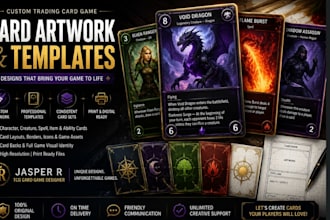 create custom trading card game artwork and card templates