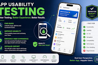 test your app for bugs, usability issues and user experience problems