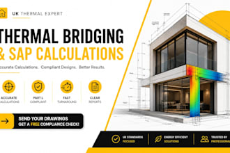 do UK thermal bridging, psi value modeling, sap calculation and heat loss checks