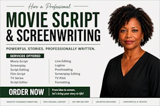 write, edit, format screenplay stageplay TV series, screenwriting in final draft