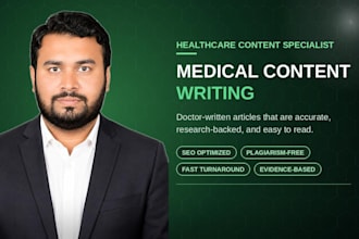 write medical and healthcare articles as an mbbs doctor