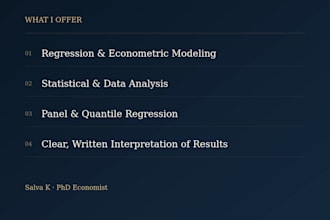 analyze your data with regression and statistical models