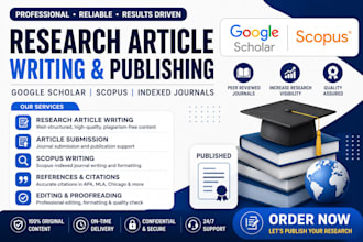 write and publish research article on google scholar, scopus writing publication