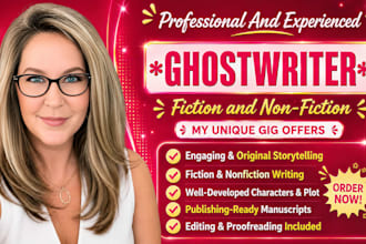 romance ghostwriter, thriller, erotic ghostwriter, memoir romance ghostwriter