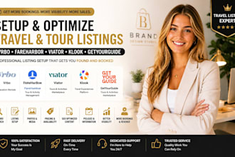 setup and optimize vrbo fareharbor viator klook and getyourguide listings