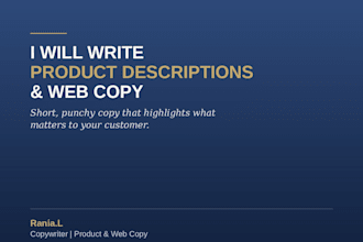 write clear product descriptions and web copy