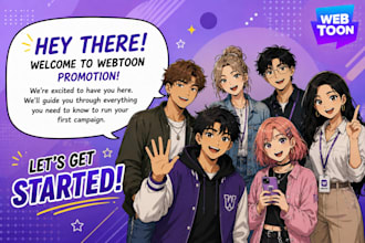 promote your webtoon, webcomic, or manga on tapas, voyceme