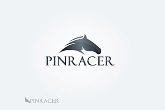 create speed running horse logo