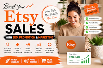 boost etsy sales with etsy SEO, promotion and shop marketing
