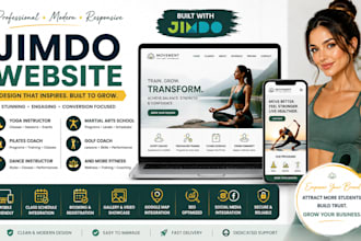 design yoga pilate dance instructor martial arts school golf coach jimdo website
