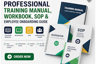 create professional training manual, workbook, sop and employee onboarding guide