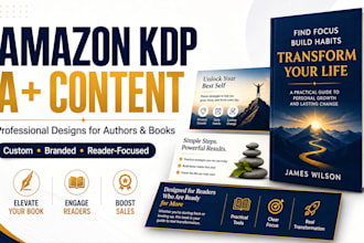 design amazon KDP a plus content for authors and books with conversion graphics