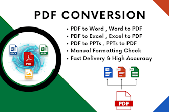 convert PDF to word, excel, or powerpoint