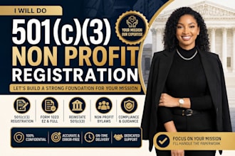 file 501c3 nonprofit registration, form 1023, 1023 ez reinstatement and bylaw