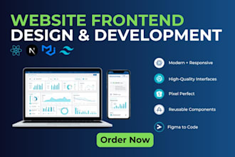 build modern react or nextjs website frontend