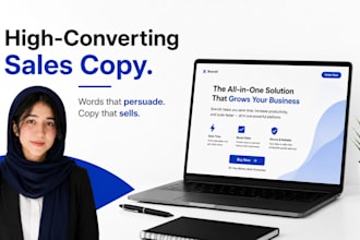 write high converting sales copy and landing page content