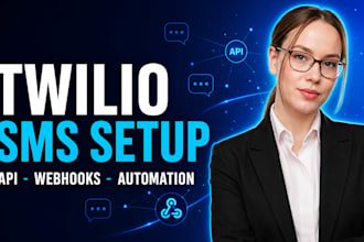 integrate twilio SMS API with webhooks and automation