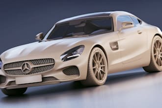 create 3d supercar, animate suv model, widebody kit for 3d printing, aerodynamic