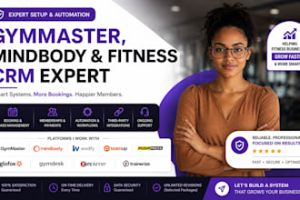 setup mindbody, gymmaster, fitness booking system, or wellness CRM