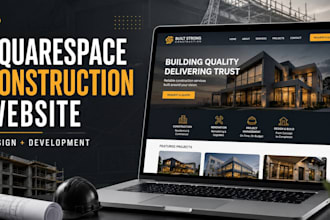 squarespace website design squarespace construction company website development