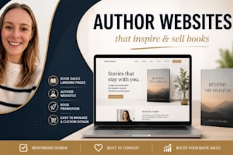 design ebook sales landing page, author website and book promotion