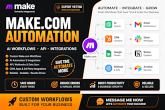set up make com integromat API integrations  hubspot CRM automation
