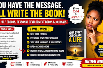 write a self help ebook, personal development book or journal