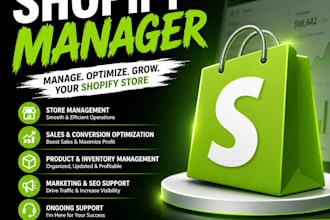 be your shopify manager, shopify marketing