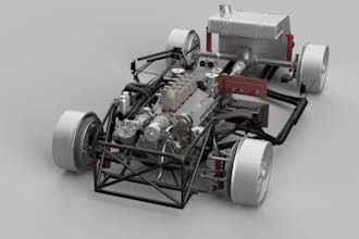 design custom car chassis,race car prototype,suspension and drivetrain,autocad