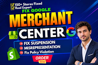 fix google merchant center suspension misrepresentation with goggle shopping ads
