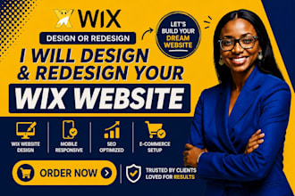 design or redesign wix website, wix ecommerce store and fix wix issues, wix SEO