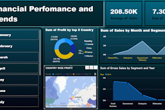 create a professional interactive ,power bi dashboard