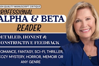 alpha or beta read critique novel, romantasy beta reader, mystery beta reader