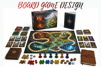 board game layout design card game tabletop game card box board game artwork tcg