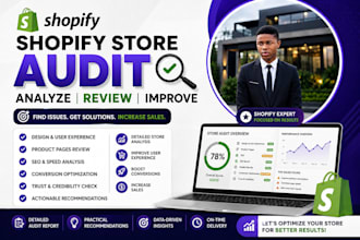 audit and review your shopify store and analyze performance