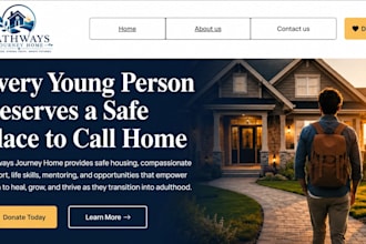 build squarespace, wix website for nonprofit, charity fundraising website