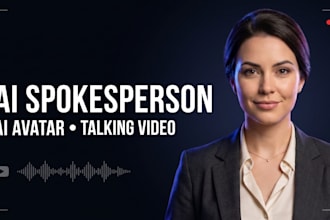 create an ai avatar, ai spokesperson and talking person video