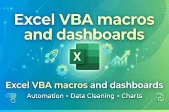 create vbaautomation and dashboard for your excel data
