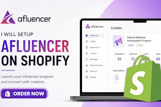 setup your shopify afluencer collab for influencer marketing campaign
