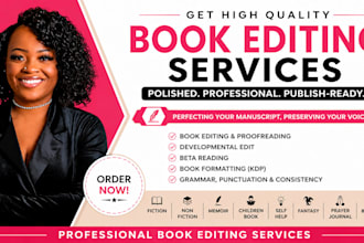 proofread memoir, fiction novel book editor, non fiction editing, kdp format