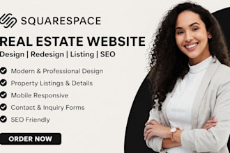 design squarespace real estate website, realtor website, property website design